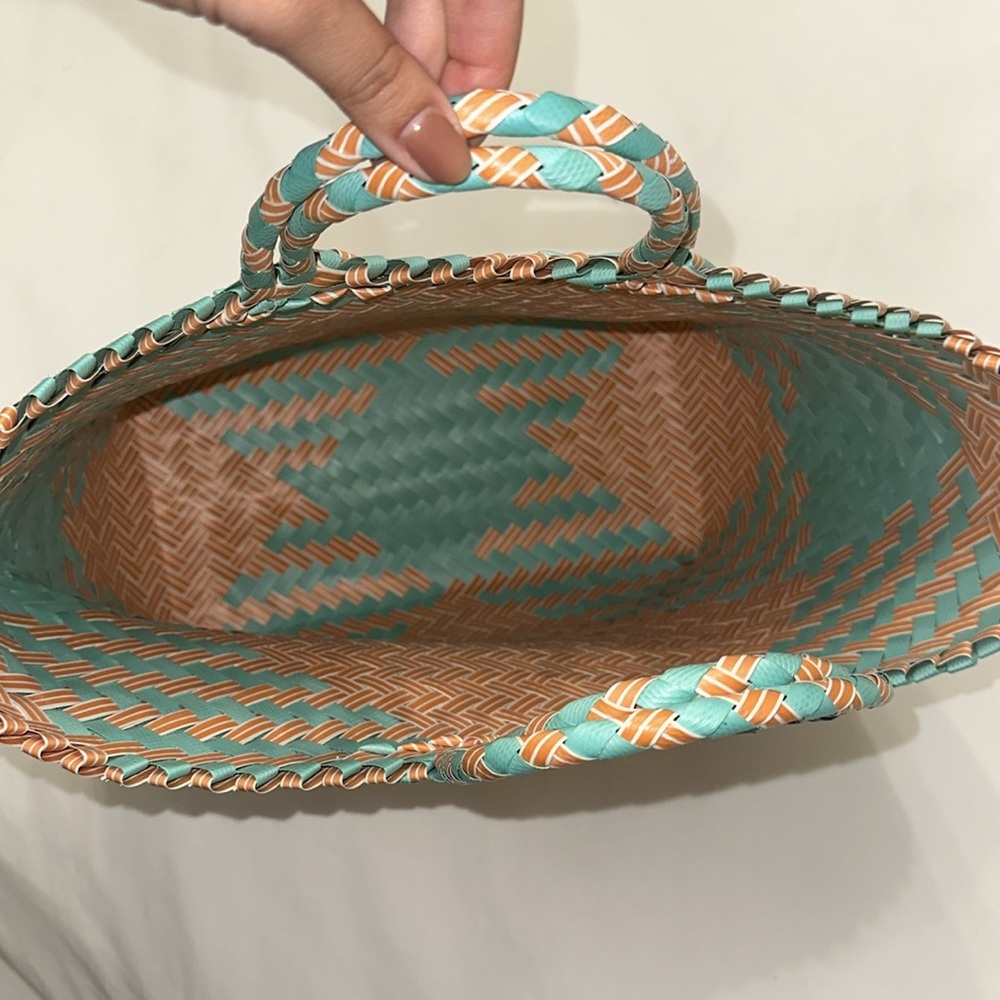 Anthropologie Diamon Woven Bag - Blue - Picture 7 of 8